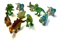 Vintage Safari Ltd 1997 Dinosaur Toy Figures Lot of 10 Mini Dinosaur Figures 2”