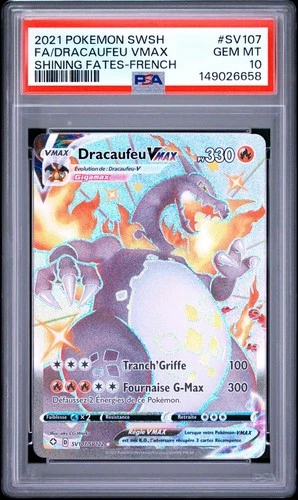 PSA 10 Dragonfly Vmax SV107/SV122 Pokemon EB4.5: Radiant Destinies - French