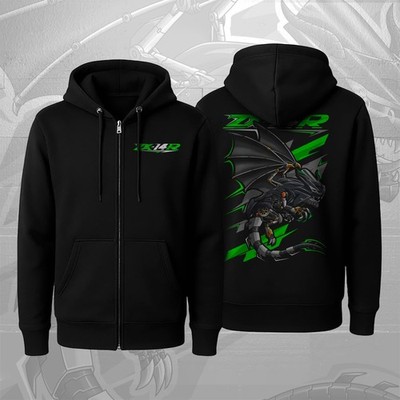 Kawasaki ZX14R Dragon 2012-2025 Motorcycle Zip Hoodie for Riders