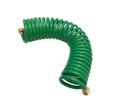 EVA Recoil Garden Hose, 25 FT, Green, 3/8 Inches, 0.5 Inch OD, 0.375 Inch , 0...