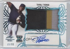 2021 Leaf Trinity Patch Platinum 15/99 Tahnaj Thomas #PA-TT1 Patch Auto 09an