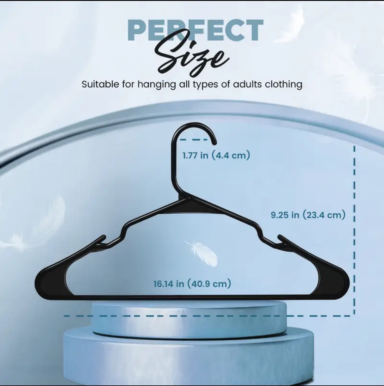 Heavy-Duty Non-Slip Plastic Clothes Hangers with Double Hooks – 25 Pack