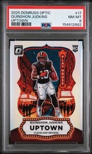 2025 Panini Donruss Optic Quinshon Judkins Uptown #17 SSP Rookie RC PSA 8