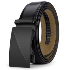 Leather Belt Men High Quality Genuine Leather Belts, Automatic Buckle Belt, Adju