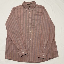 Eddie Bauer Shirt Men  s XL Red Plaid Button Down Wrinkle Resistant Relaxed Fit