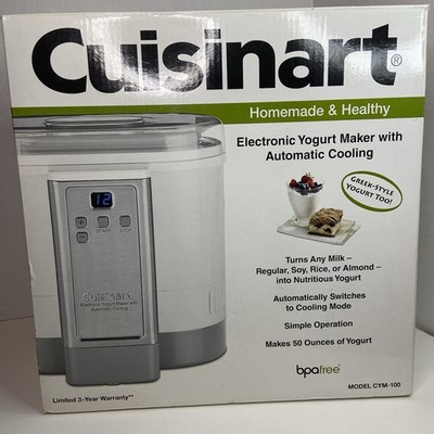 Cuisinart CYM-100 Electronic Yogurt Maker, Automatic Cooling, Digital Timer