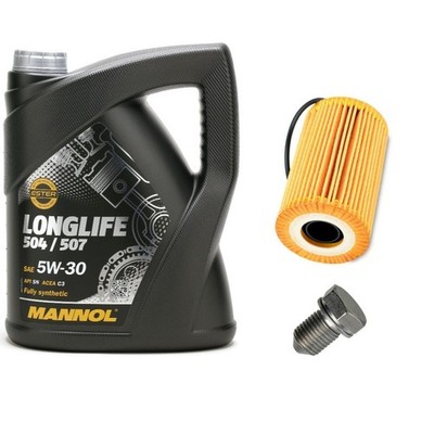 5L MANNOL 504/507 5W30 OIL CHANGE SERVICE KIT FOR VW PASSAT 1.6 TDI 2008-14