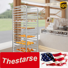 20-Tier Bakery Rack with 4 Wheels for Kitchen Bakery Restaurant Catering