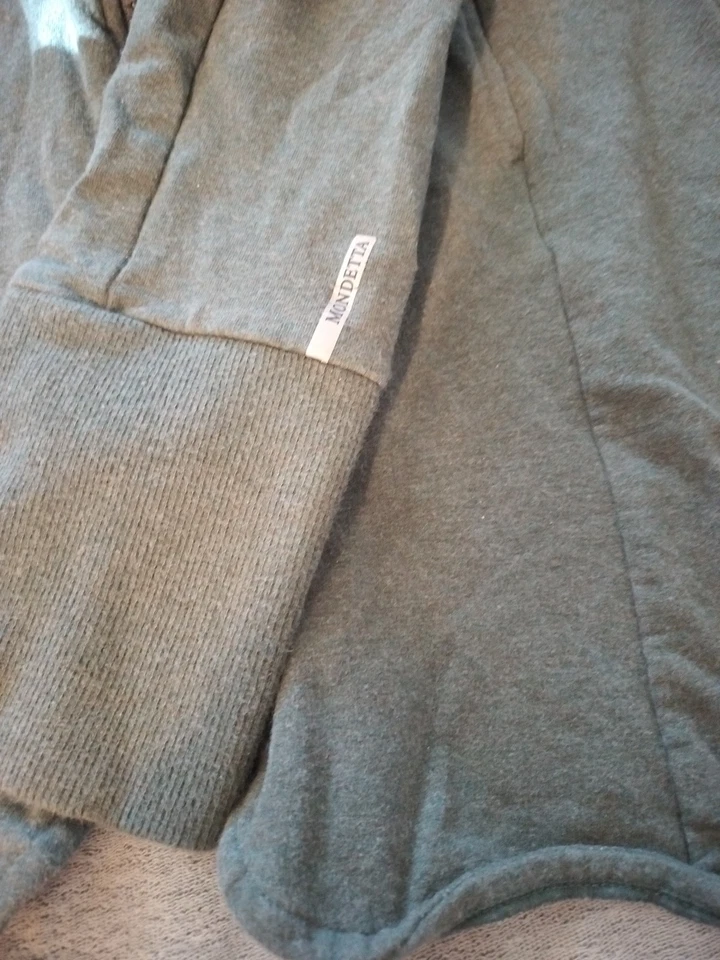 Sudadera con capucha Mondetta cremallera completa ligera verde bosque para mujer pequeña leer Foto 2 de 4