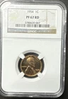 1954  NGC Proof PF 67 RD Red Lincoln Wheat Penny
