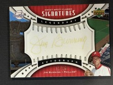 2007 Upper Deck Sweet Spot Classic Signatures Jim Bunning HOF Gold Ink Auto /25