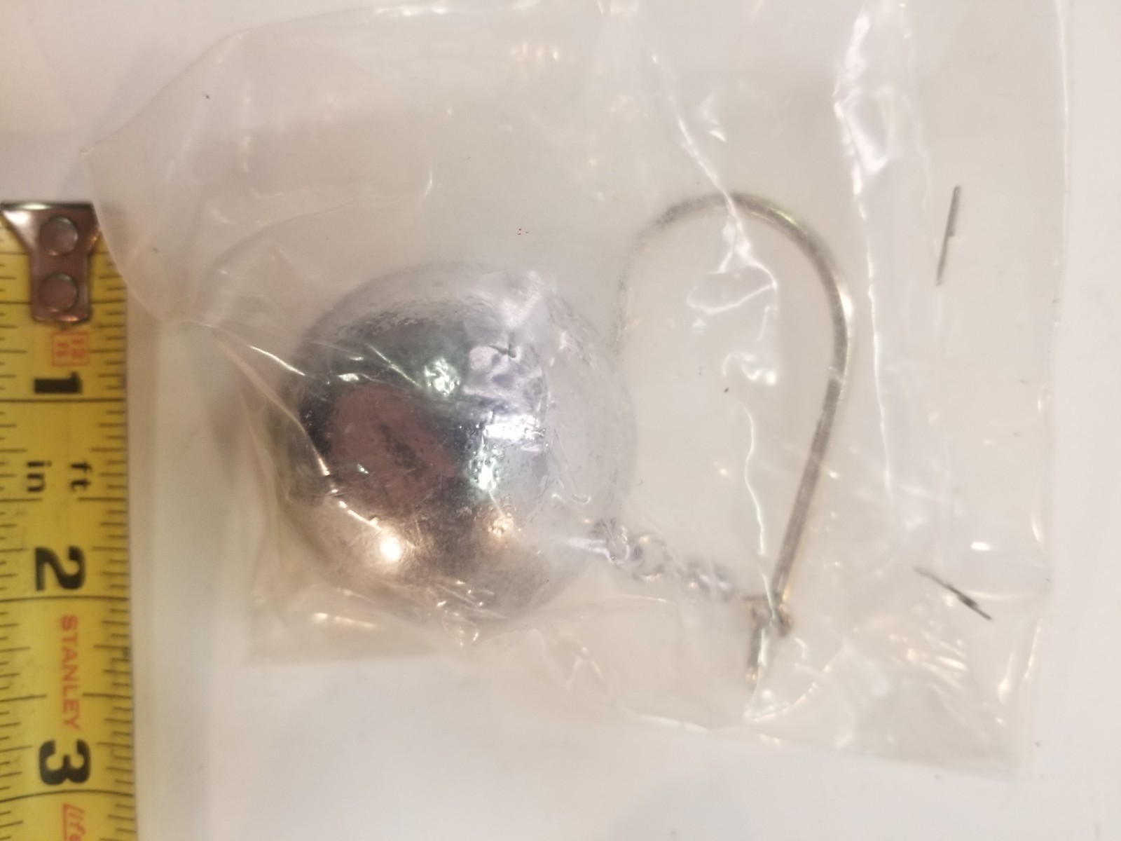 4 Large Ear Ball Jigs with Hooks, 16 oz each, Silver Color, Heavy Saltwater Jigs - Image 4