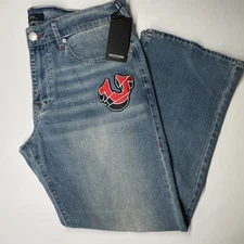 True Religion Jeans Billy SN Flap Bootcut S: 36x30 Color Light Autumn Walk Wash