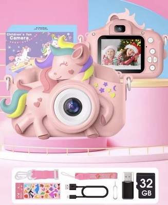 Kinderkamera 20MP HD | 1080P Selfie Digitalkamera mit 32GB, Cartoon Geschenk