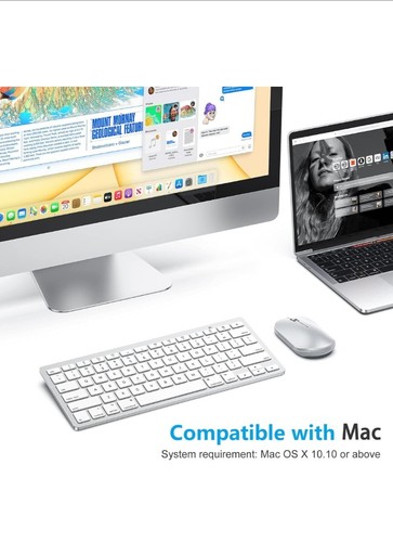 OMOTON Bluetooth Keyboard Compatible with Mac, Compact Wireless Keyboard... - Afbeelding 5 van 14
