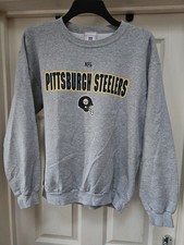 Vtg NFL Pittsburgh Steelers Sweatshirt Grey Crewneck Men’s L/XL (23" P2P) E905