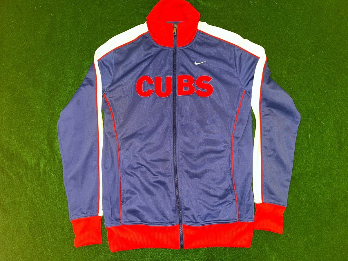 Chicago Cubs Logo Nike MLB Full Zip Red Blue Jacket, Women's