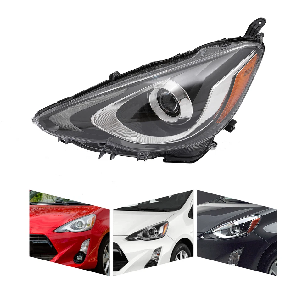 Headlight LED Halogen Head Lamp Left Driver Side For 2015-2017 Toyota Prius C - Imagem 2 de 4