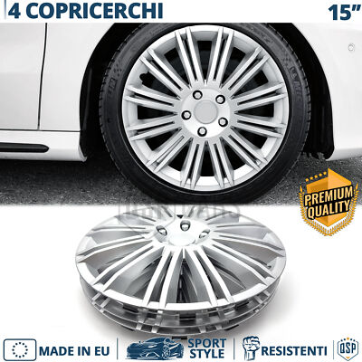 Farad 1-235/15 Set 4 Coppe Copriruota Universali da 15 Pollici