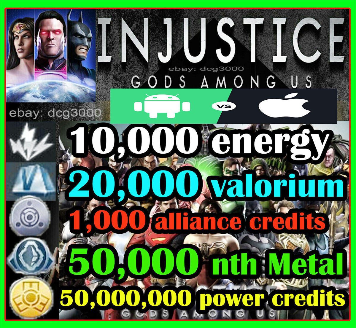 injustice gods among us (ANDROID / iOS) energy credits power