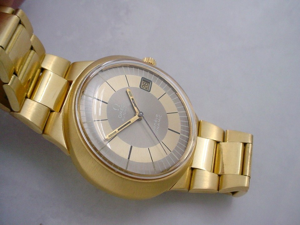 Extremely RARE 1970s Omega Dynamic 18K Solid Gold Case & Bracelet. | eBay