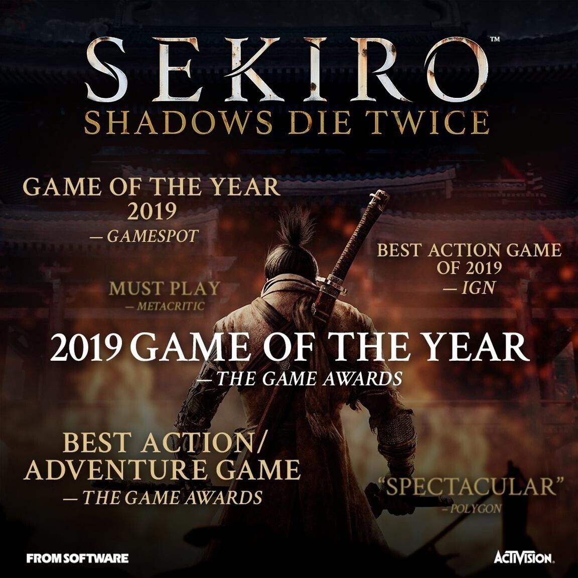 Game of the Year 2019 Sekiro Shadows Die Twice Finally Crosses the 10  Million Unit Sales Benchmark - EssentiallySports