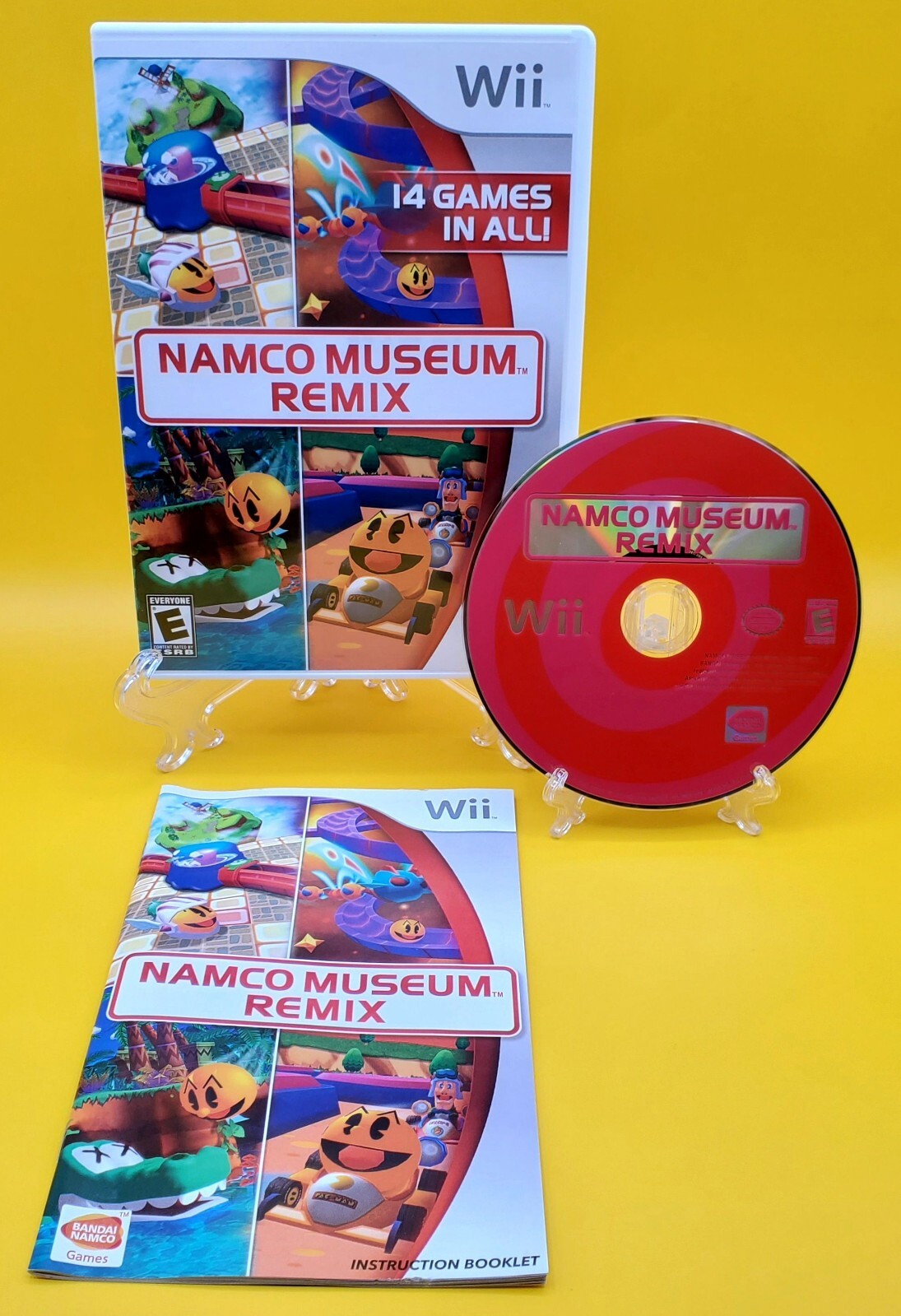 Namco Museum Remix (Nintendo Wii, 2007) w/Manual Tested & Working