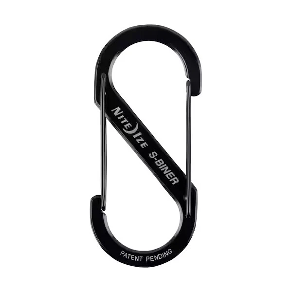 🆕2 juegos de mosquetón doble de acero inoxidable S-Biner #5 acero inoxidable/negro paquete de 3 de 100 libras Foto 4 de 4