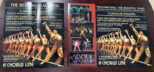 A Chorus Line zwei Anzeigen/Flyer Broadway Revival Mario Lopez - Bild 2 von 2