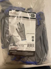 SAFE HANDLER BLSH-ESRG-17GY Nitrile Firm Grip Work Gloves,OSFM,Gray (12-Pack)