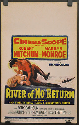 RIVER OF NO RETURN '54 ORIGINAL 14X22 MOVIE POSTER MARILYN MONROE ROBERT MITCHUM