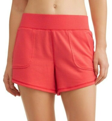 Athletic Works Women's French Terry Gym Shorts Size 2XL (20) Begonia Pink