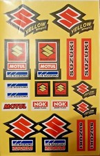 X4 SUZUKI QUAD MOTORCYCLE SCOOTER PITBIKE DECALS STICKER SHEET STICKERS 4 SETS