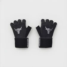 Under Armour Men’s Project Rock Training Gloves Leather Weightlifting Sz L NWT