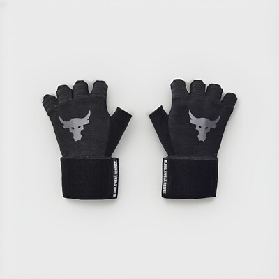 Under Armour Men s Project Rock Training Gloves Leather Weightlifting Sz S NWT