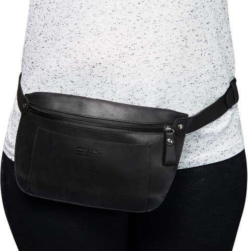 GE MARK Leather Shoulder Pack - Belt Bag - Waist Bag - for Man/Woman NEW! - Picture 2 of 5