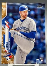 T.J. Zeuch 2020 Topps Series 2 Camo #02/25 407 RC Rookie SP