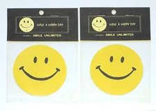 (2) SMILES UNLIMITED 1971 HAVE A HAPPY DAY PATCHES SEALED FORREST GUMP NOS RARE