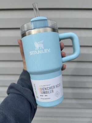 Stanley Winter Wonderland Collection Powder Blue Crush 20oz Quencher Tumbler NEW