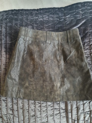 free people Leather Skirt Uk8 - Picture 8 of 11