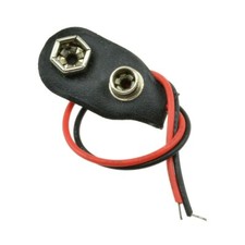 PP3 Battery Connector Snap Clip Cable Wire Holder 150mmTinned Lead Black 9 Volt