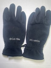 Columbia Youth Large Gloves Fleece Clip Together Embroidered Logo Black Winter