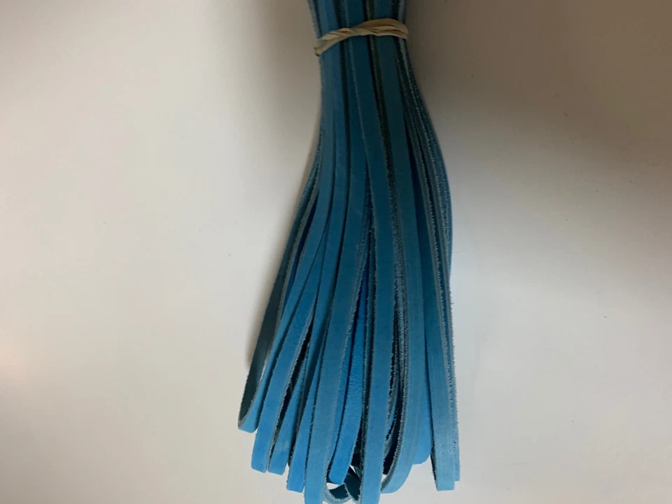 RAWLINGS/TANNERS PREMIUM LEATHER GLOVE LACE 3/16" BY 72" DARK CAROLINA BLUE