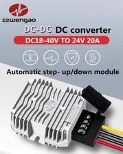 DC18-40V To 24V 20A DC Regulator 24V/36V TO 24V Automatic Step- Up/down Module