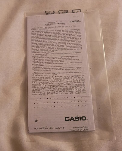 Casio Portable Printing Calculator HR-8TM Plus Printer Large Display Adapter New - Picture 7 of 8