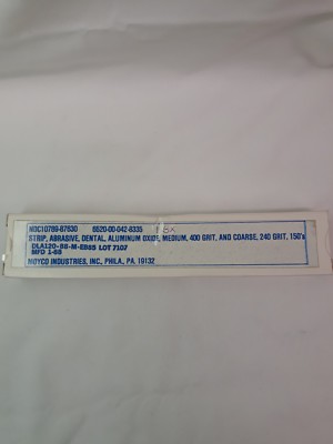 QTY 150 MOYCO Abrasive Dental Strips Aluminum Oxide 400 Grit & 240 Grit
