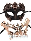 Couple Rose Gold Bronze Roman Lover Masquerade Mask Halloween Party Ball Mask