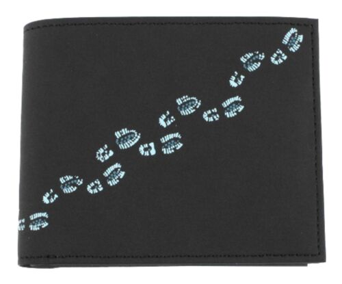 Oxmox New Cryptan portafoglio pattuglie portafoglio nero Footsteps nuovo - Foto 1 di 4