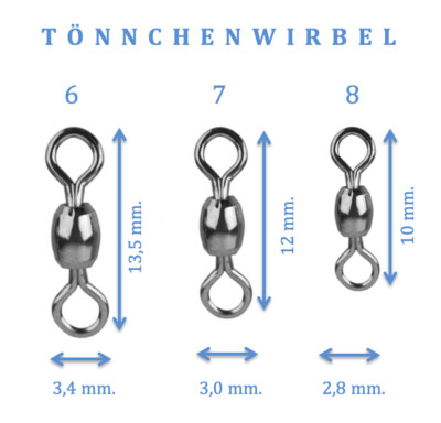 CRANE WIRBEL   TÖNNCHENWIRBEL / ANGELWIRBEL / PRÄZISIONSWIRBEL / GR. 6 7 8 10 