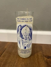 VTG Pope John Paul II September 12 1987 New Orleans Louisiana Catholic Candle